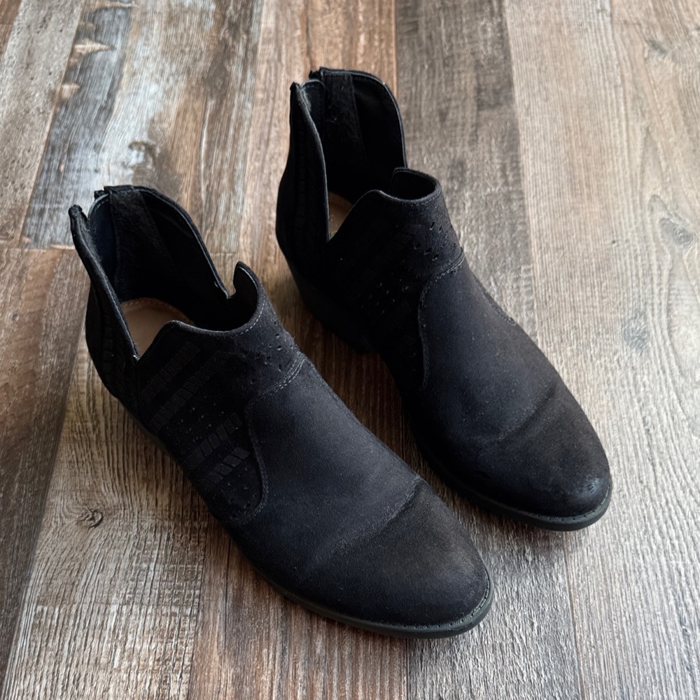 Crown Vintage Black Suede Booties
